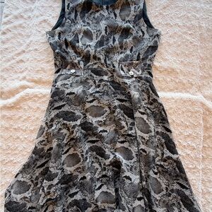 Elegant Snake Print Mini Dress